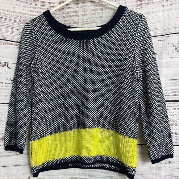 Ost sweater Womens size Small knitted colorblock pullover Cotton Nylon Blend - Picture 1 of 10